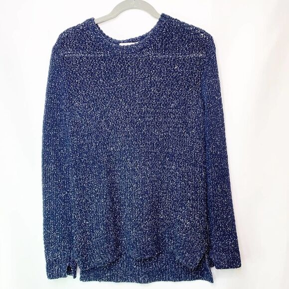 Rag & Bone Navy Blue Marled Oversized Knit Sweater Size XS Loose Fit - Picture 1 of 5